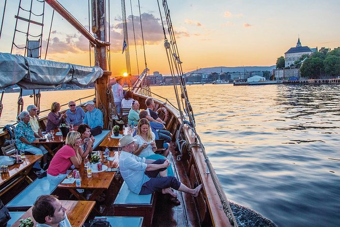 Oslo Fjord Evening Cruise with Shrimp Buffet on a Sailing Ship - Sunset, wind, and the importance of warm clothing