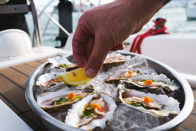 Oyster Odyssey Barcelona's Premier Sailing and Seafood Adventure - Oysters prepared by Chef Pablo