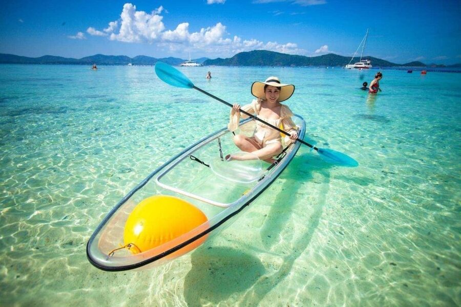Phuket: Coral Island & Sunset Dinner by Sailing Catamaran - From Phuket hotel to Chalong Pier