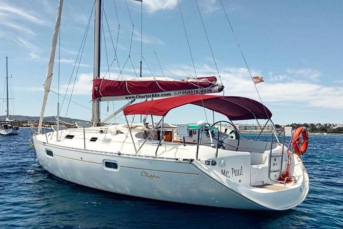Platja de Migjorn Sailboat Trip - Paddleboards, snorkels, and the dinghy