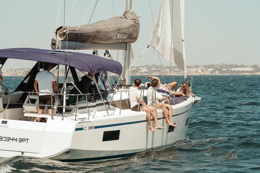Portimao: Luxury Sail-Yacht Cruise with Sunset Option - Sailing out from Portimão Marina