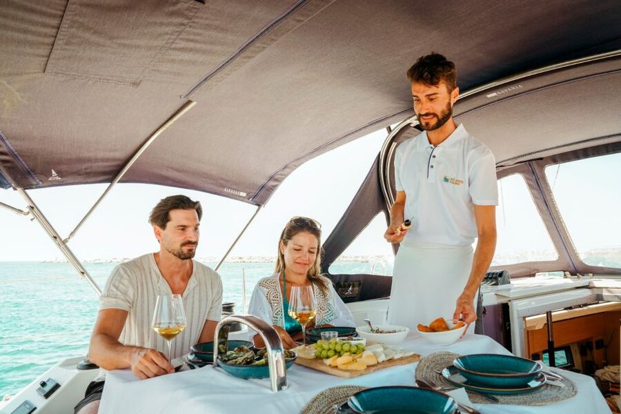 Portimao: Sunrise Luxury Sail-Yacht Cruise - Setting Out From Portimão at Sunrise
