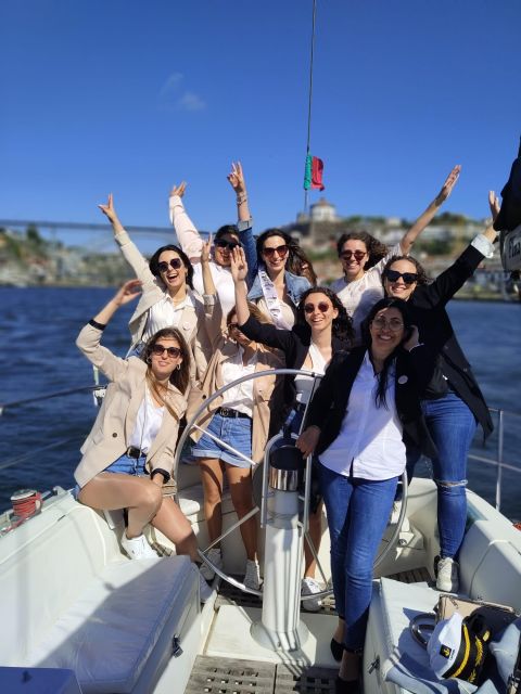 Porto: Charming Sailboat Bachelor Party with drinks - The Luiz I Bridge Photo Stop