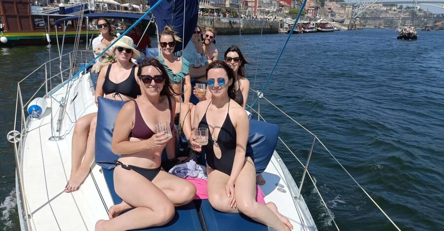 Porto: Charming Sailboat Bachelor Party with drinks - Cruising Toward Porto’s Historic Center