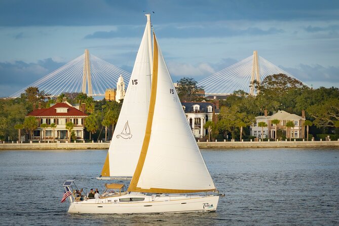 Private BYOB Afternoon Harbor Sail On 50ft Sailing Yacht Fate - The Battery and Charleston’s waterfront homes