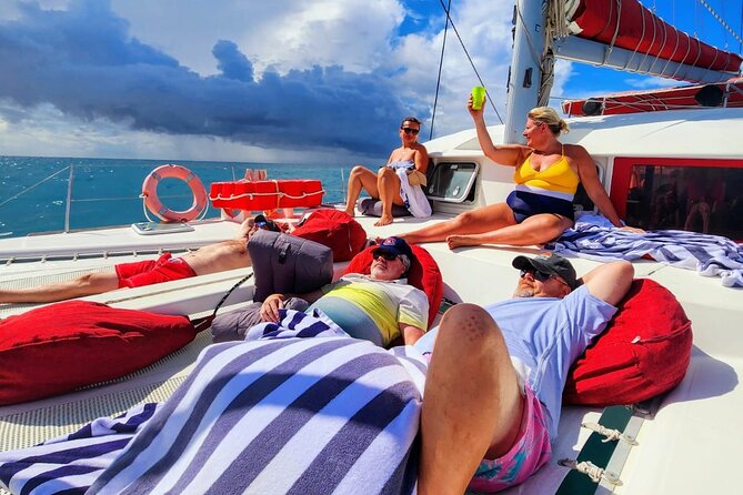 Private Full-Day Luxury Sailing Catamaran Charter in Sint Maarten - A charcoal BBQ lunch served on board
