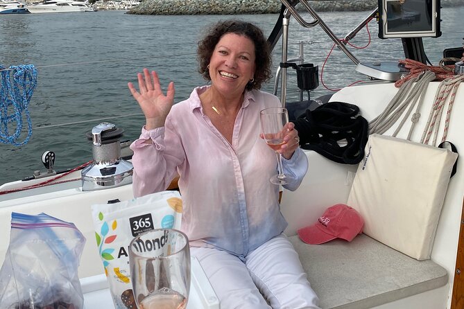 Private Sailboat Charter on San Francisco Bay - Passing Alcatraz and Watching the Bay Work