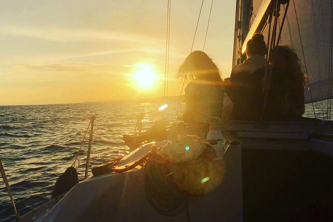 Private Sailboat Ride at Sunset from Sitges - Leaving Aiguadolç for an open-water sunset