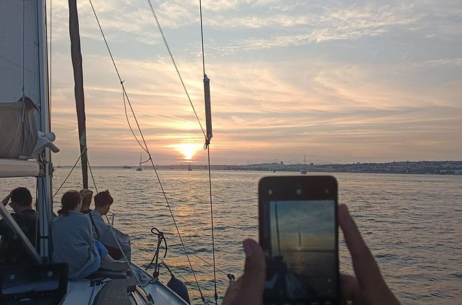 Private Sunset Sailboat Experience in Lisbon - Cristo Rei across the water