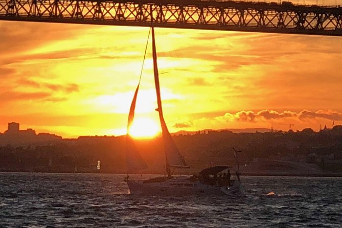 Private Sunset Sailing cruise from Lisbon - The modern riverfront and the 25th April Bridge