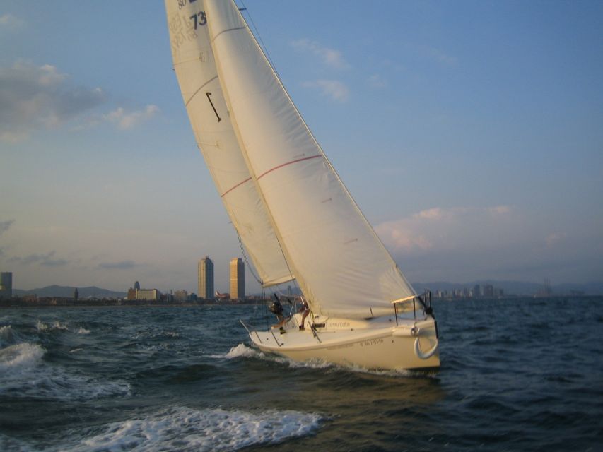 Private Sunset Sailing Trip with Cava & Skyline Views - Leaving Port Olímpic on an 8-meter J-80
