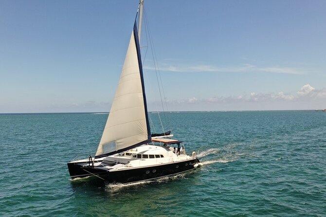 Puerto Morelos Secret Sandbar Catamaran Sail - Swimming, floating, and paddleboarding
