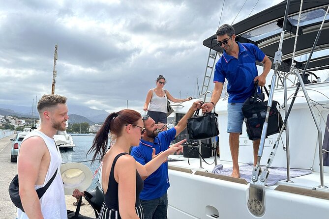 Rethymno Catamaran Cruise: Healthy Lunch & Open Bar - Georgioupoli Bay: Swim, Paddle, Snorkel, or Fish