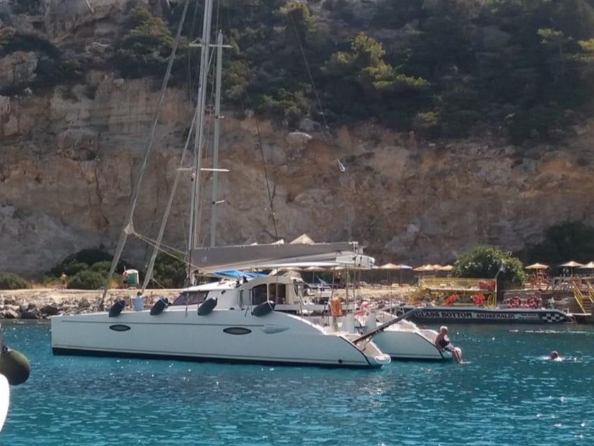 Rhodes: Sailing Catamaran Day Cruise with food and drinks - Sailing for 75 minutes along Rhodes’ east coast