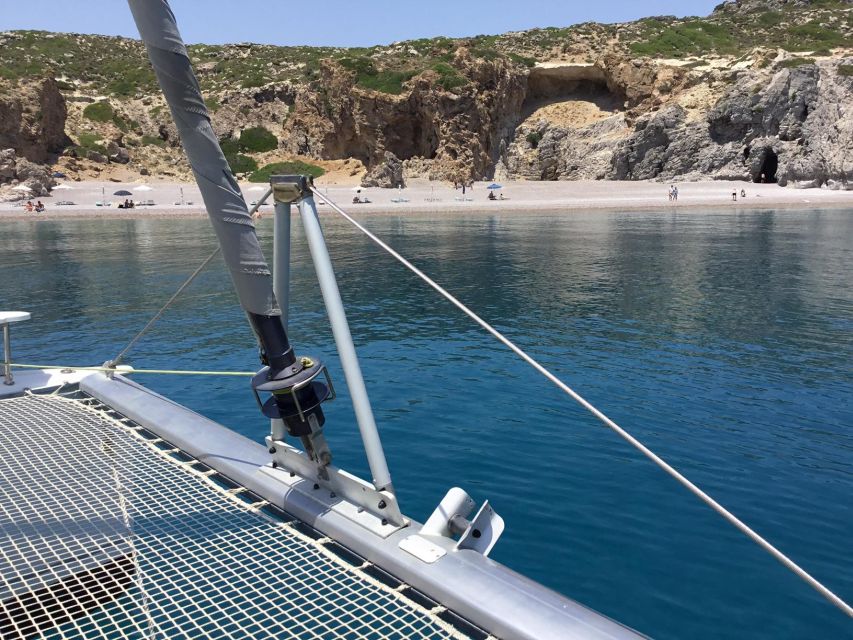 Rhodes: Sailing Catamaran Day Cruise with food and drinks - Afandou combines a 70-minute swim with lunch