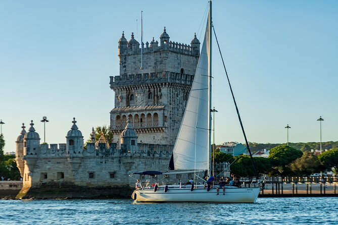Romantic Private Sailboat in Lisbon for couples - A riverside square seen from the water