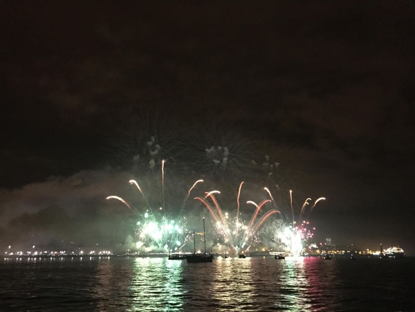 Sail into 2026: Lisbon Fireworks from the River - The midnight position near Commerce Square