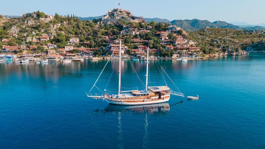 Sail Turkey: Gulet Cruise Olympos to Fethiye - Day 1: turtles, Kekova, and a night in Gokkaya Bay