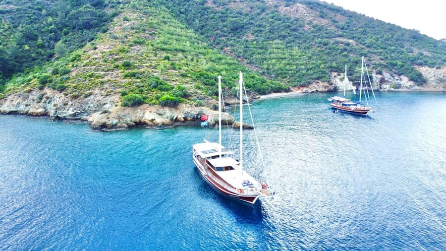 Sail Turkey: Olympos to Fethiye Gulet Cruise - The final evening at St Nicholas Island