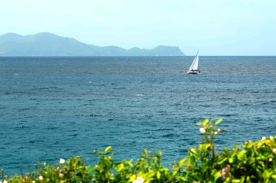 Sailing and Snorkeling Day Tour to Les Saintes - The return sail and sunset mood