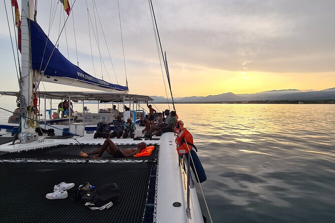 Sailing catamaran at Sunset of 2 hours Duration - The swim stop, if the sea allows it