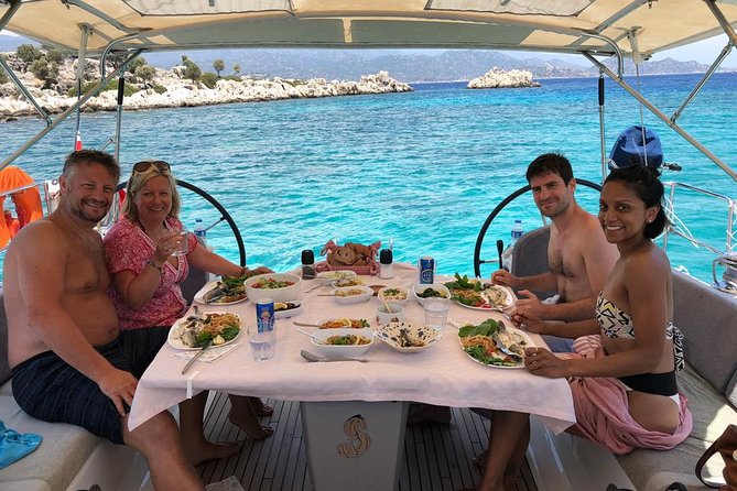 Sailing Day Tour with skipper and private chef in Kas Islands - Inönü Bay, where lunch becomes the main event