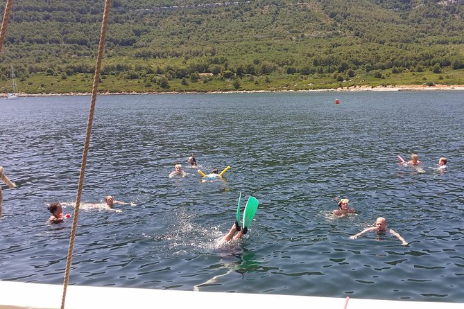 Sailing day trip on Tall Ship Andrea Jensen with Lunch and Wine - A secluded bay for swimming and snorkeling