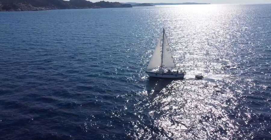Sailing Maddalena Archipelago with a USCG licensed captain - Razzoli and Santa Maria when the wind changes