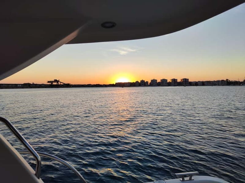 Sailing with sunset and swim in the sea - Cruising past Los Náufragos Beach and Punta Prima