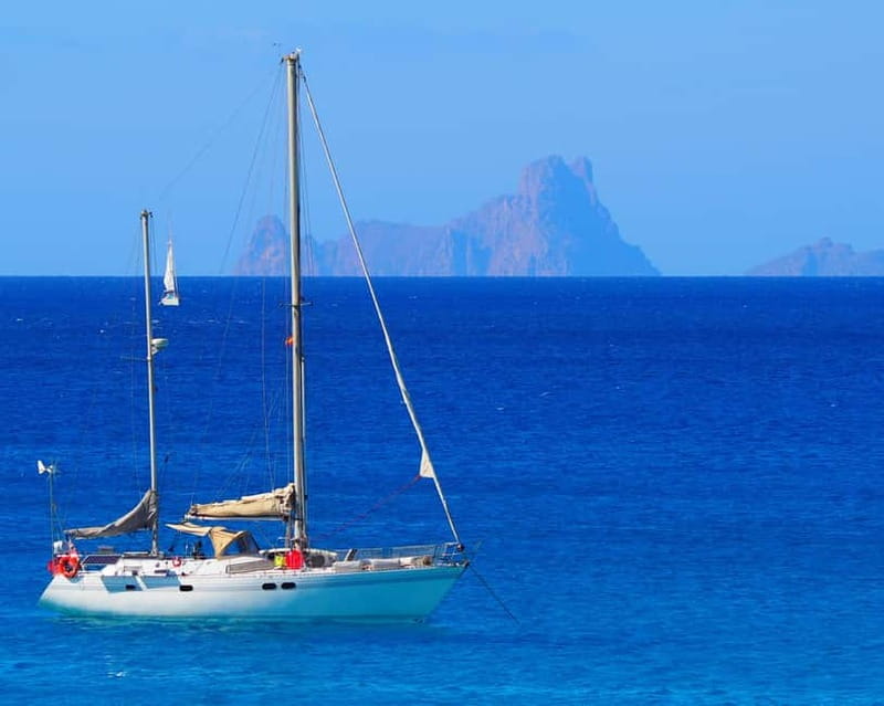 Sailing Yacht Day Charter; Ibiza to Formentera (return) - Lunch at a chiringuito, or food onboard