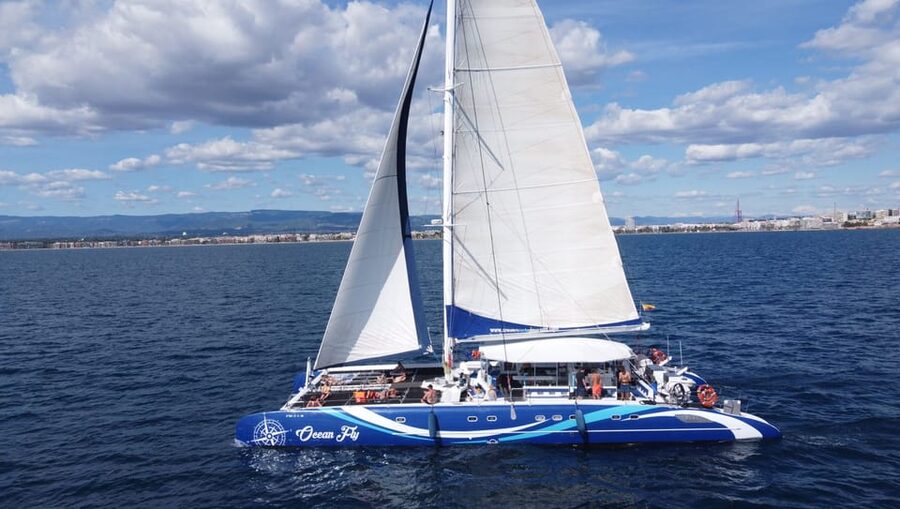 Salou's Fireworks 15th August Sail Catamaran - A Catamaran Trip That May Use the Engine