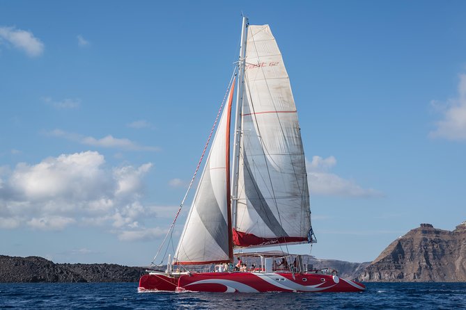 Santorini Sailing Dream Catcher with BBQ Lunch and Drinks - Five hours around Santorini’s volcanic coast