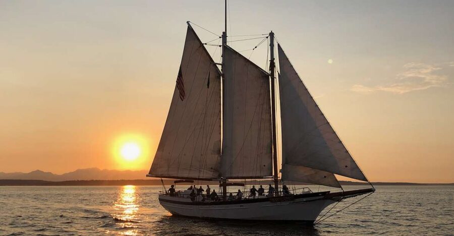 Seattle: Tall Sailboat Sunset Harbor Cruise - Crew involvement makes the ride feel personal
