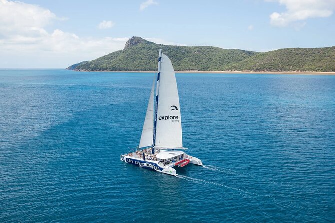 Set Sail on an All Inclusive Catamaran to Ile Aux Benitiers - Sailing toward Crystal Rock near Le Morne