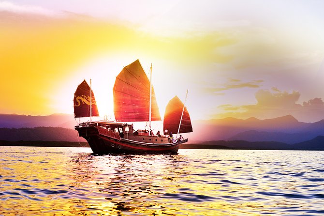 Shaolin Sunset Sail on Authentic Chinese Junk Boat - Heading into the Coral Sea