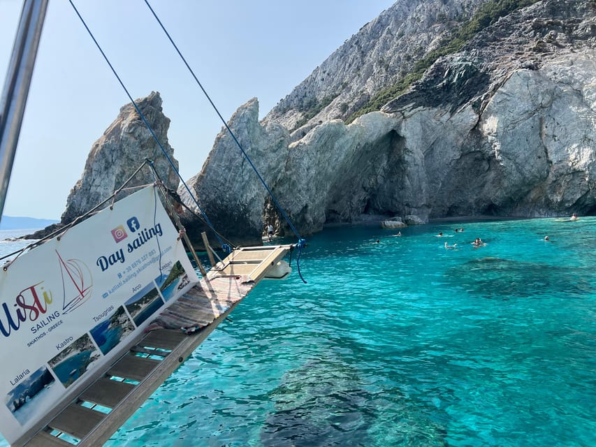 Skiathos: day sailing trip with swim stops and lunch - Sailing from Skiathos toward the nearby islands