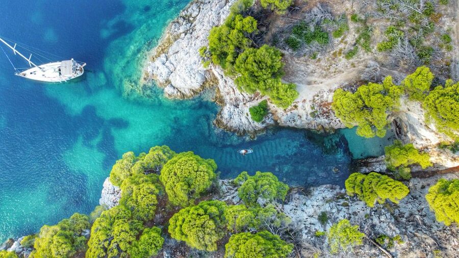 Skiathos: Full-Day Sailing Cruise with Lunch - Tsougria brings the first taste of island water