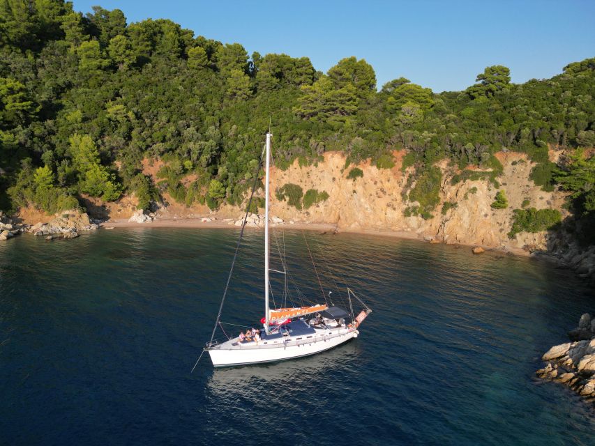 Skiathos: Private Sailing Trip with Lunch and Snorkeling - Dasia Blue Sea Cave after lunch