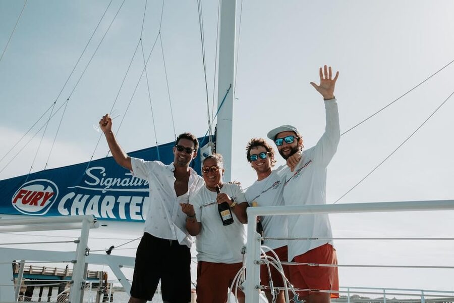 St Augustine: Nights of Lights Sail w Live Music& Sunset Opt - The ride from Vilano into St. Augustine