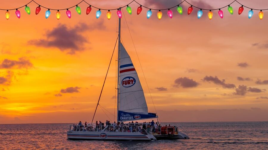 St Augustine: Nights of Lights Sail w Live Music& Sunset Opt - What the 3-D glasses actually add
