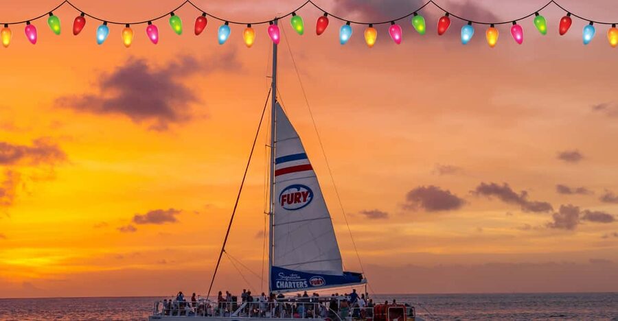 St Augustine: Nights of Lights Sail w Live Music& Sunset Opt - Sunset or evening departure?