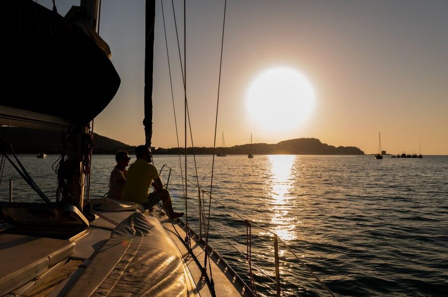 Stintino: Asinara & La Pelosa Sunset Private Sailing Tour - Leaving the harbor and heading toward La Pelosa