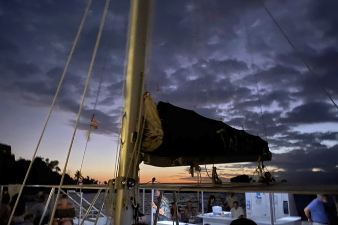 Sunset & Harbor Lights Dinner Sail from the Marriott's Frenchman's Cove - What the 54-foot VI Cat feels like onboard