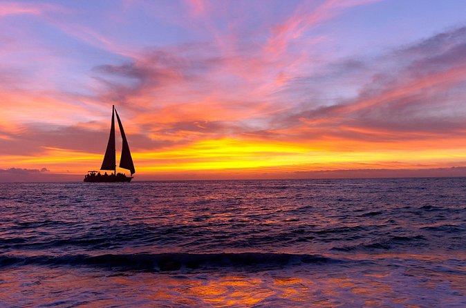 Sunset on sailboat in Cabo de Gata - Sailing toward Agua Amarga Bay
