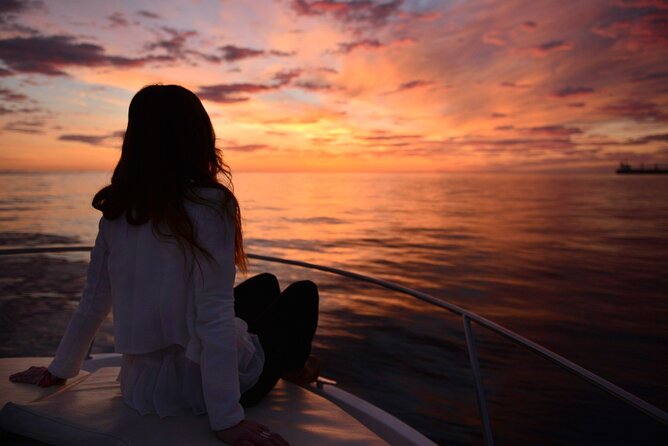 Sunset on sailboat in Cabo de Gata - Los Muertos Beach from the water