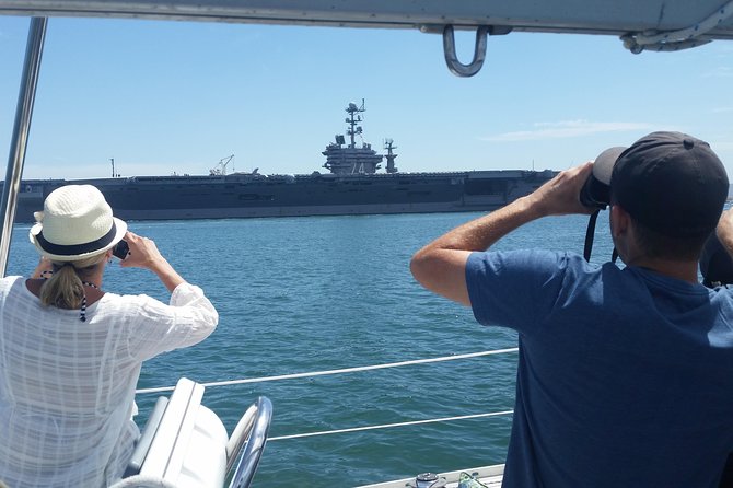 Sunset Sail Along the San Diego Skyline - Passing the USS Midway Aircraft Carrier Museum