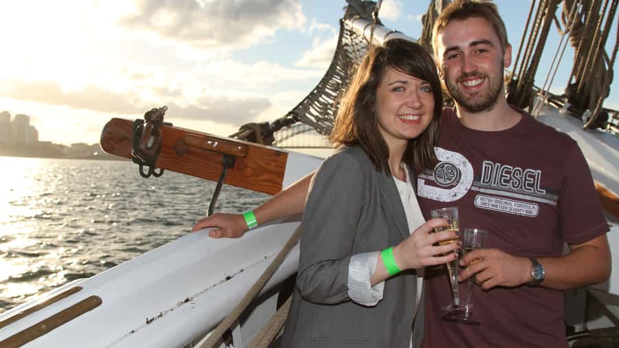 Sydney Harbor Tall Ship Wine & Canapés Evening Cruise - Setting sail from Campbell’s Cove