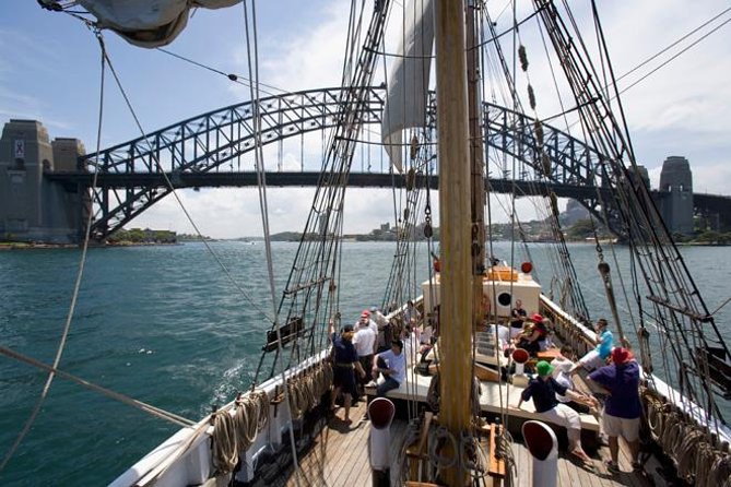 Sydney Harbour Tall Ship Afternoon Discovery Cruise - Raising the sails with Jim, Ruth, or Howard