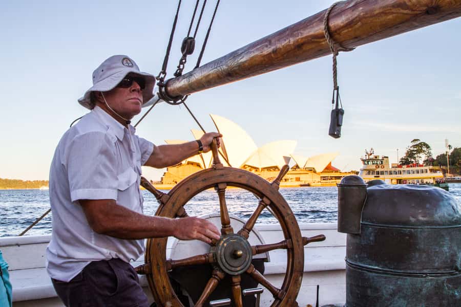 Sydney: Tall Ship Harbour Twilight Dinner Cruise - Leaving the wharf as the light softens