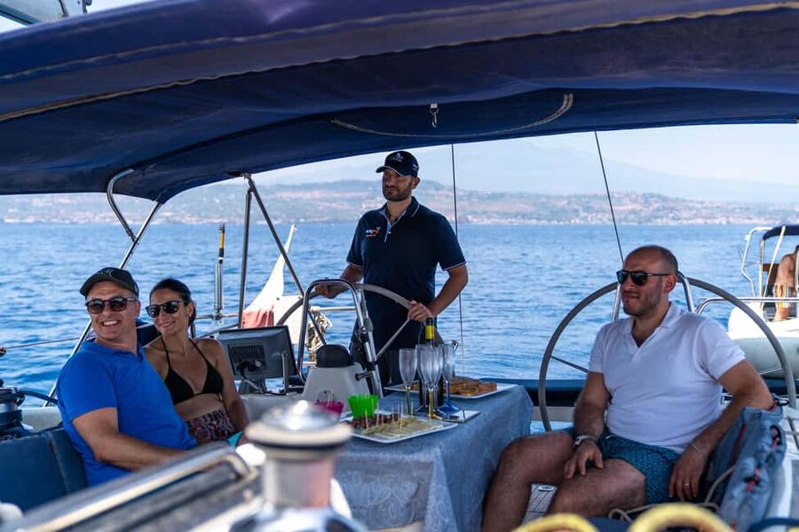 Taormina: Sailing boat tour with aperitif included - Mazzarò Bay and the Taormina coast